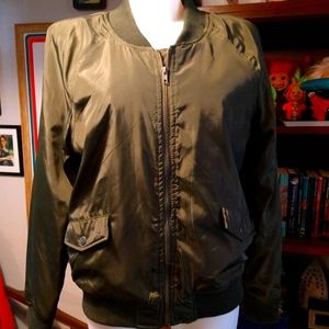 Army green bomber jacket by Ashley Outerwear